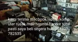 Dicari laptop macbook rusak mati pecah patah normal pasti sayabeli