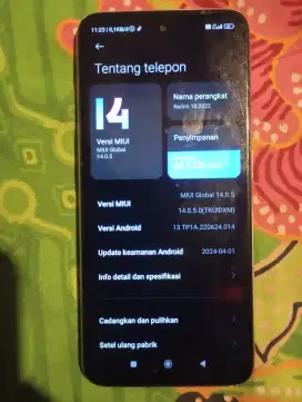Redmi 10 2022 6/128GB batangan Nego