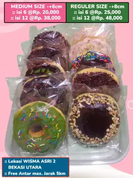Donat reguler 25,000 isi 6pcs