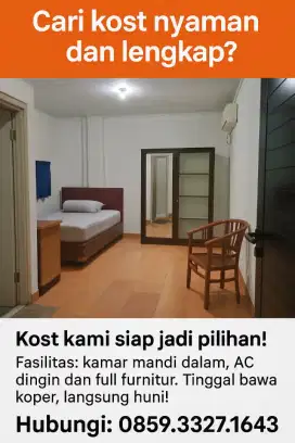 KAMAR KOST lengkap di Rawmangun, Jakarta Timur