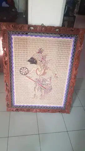 Hiasan Dinding Wayang Kulit -Prabu Kresna