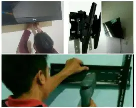 Braket +pasang atau pasang saja jika sudah ada bracket breket led tv