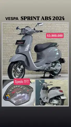 Perfect Condition!!Vespa New Sprint 2024 N Asli Wrna Favorit-Mustika