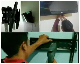 Braket +pasang atau pasang saja jika sudah ada bracket breket led tv
