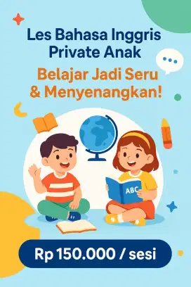 Les Bahasa Inggris Private anak - anak