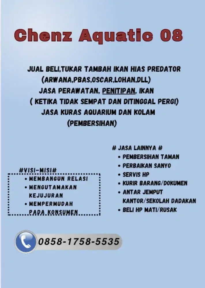 Jual beli ikan dan jasa lainnya