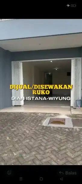 Dijual/DISEWAKAN RUKO BARU DI DIAN ISTANA
