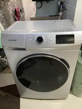 Mesin cuci second Sharp 1 tabung ES-FL1073W Silver 7KG