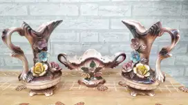Keramik antik vintage timbul 1 set