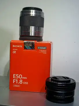 Dijual Lensa Sony Fix E 50mm f1.8 & Lensa Kit Sony a6400 f3.5-5.6