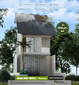 RUMAH 2 LANTAI FULL FURNISH HARGA 500 JUTA