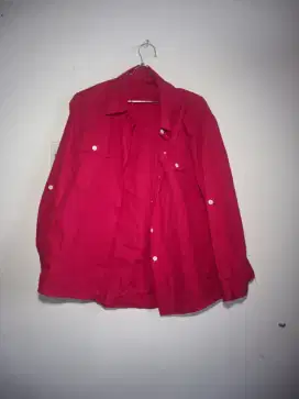 KEMEJA POLOS MERAH