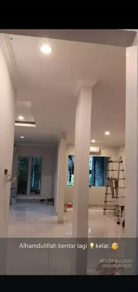 Pasang plapon partisi sekat rumah pengectan dll