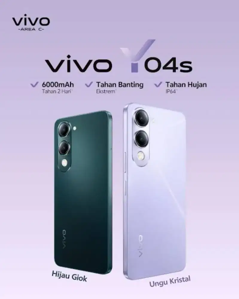 PROMO NEW VIVO Y04S 4+4/64 TAHAN BANTING & TAHAN HUJAN