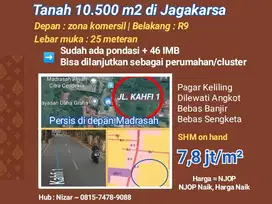 Tanah strategis Jl Kahfi 1. Bagian depan zona Komersil belakan zona R9