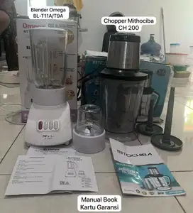 MITOCHIBA FOOD CHOPPER CH-200 + Blender National Omega BL- T11A