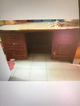 DIJUAL MEJA KERJA KAYU JATI