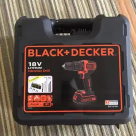 BLACK+DECKER 18v lithium-ion hammer drill mesin bor