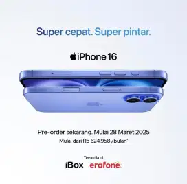 IPHONE 16 RAM 256 GB PROMO CICILAN BUNGA 0% DAN GRATIS 2X CICILAN