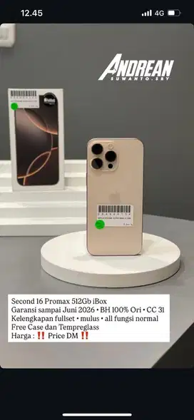Iphone 16 promax 512gb ibox