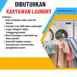 Dibutuhkan karyawan Laundry