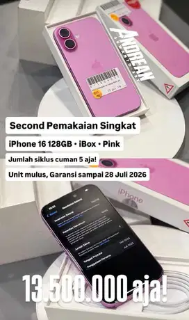 Jual iphone 16 scnd