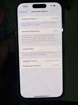 Iphone 16 128 teal gb garansi ibox ON