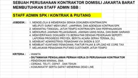 STAFF ADMIN SPK/KONTRAK & PIUTANG