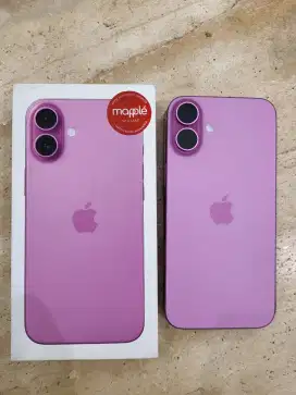 Iphone 16 plus pink 128 gb CC 9 seperti baru