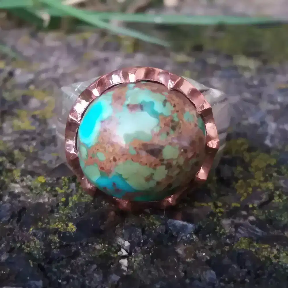 Cincin perak pirus persia unik