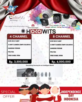 Paket cctv holowits by huawei colorvu