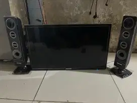 Tv led 32in merk polytron digital safbober
