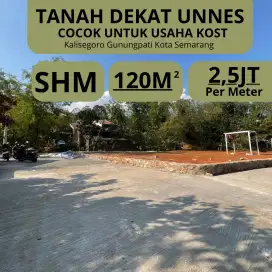 Tanah unnes siap bangun dekat jalanraya 3menit ke kampus