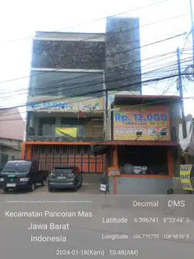 Dijual Lelang Ruko Jalan Raya Keadilan Pancoran Mas Depok