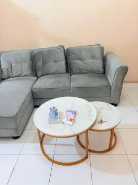 Jual sofa plus meja marble 1 set