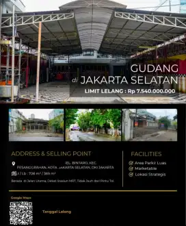 Dijual Workshop Jalan Deplu Raya Bintaro Pesanggrahan