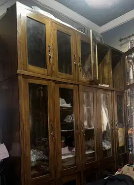 lemari kaca jati/jepara