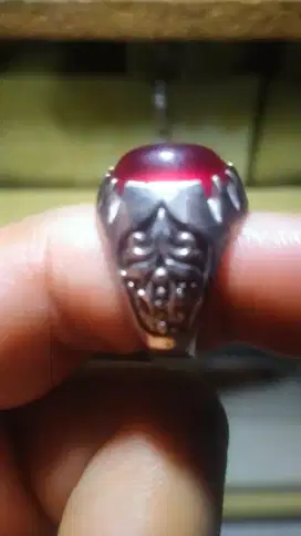 Batu akik red Baron,Yaman,red siam,black onyx