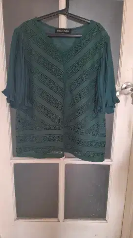 Baju hijau brukat merk dolly farm 6XL