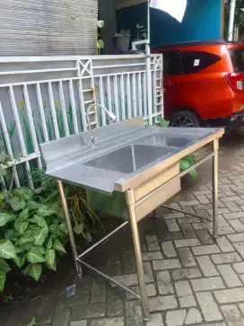 Single sayap kanan plus kran baru uk 110x75x85 diameter sink 50x40x30