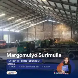Disewakan Gudang Margomulyo Surimulia