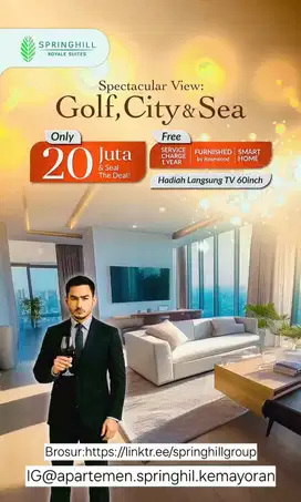 APARTEMEN SPRINGHIL KEMAYORAN UNIT BARU TOWER BARU DP 0% FREE IPL 1THN
