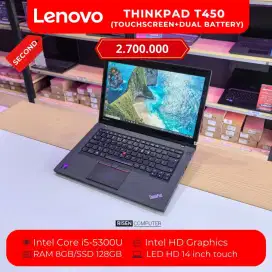 LENOVO THINKPAD T450 Touchscren Core I5-5300U HD14inch RAM8GB SSD128GB