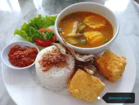Menu sayur asem ayam & Nasi