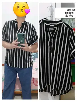 Baju garis-garis hitam wanita