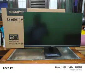 monitor gaming gigabyte 27 inch ips 100hz ( baru unboxing )