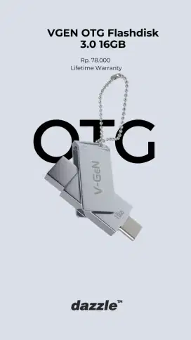 FLASHDISK VGEN OTG 16GB USB C GARANSI LIFETIME