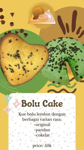 Kue bolu toping meses dan keju