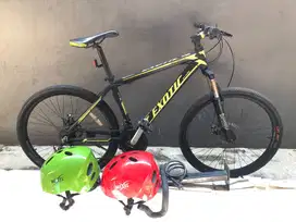 MTB Exotic Sepeda Gunung Hijau Bonus Helmet Bracket