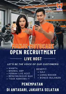 Lowongan Kerja Live Host Salon Motor di Antasari Jakarta Selatan